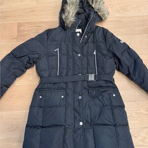 Michael Kors Black Coat with Gold Accents